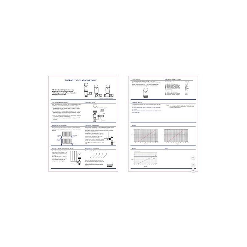 Hot Flow | Marella Modern Thermostatic Radiator Valve Angled TRV