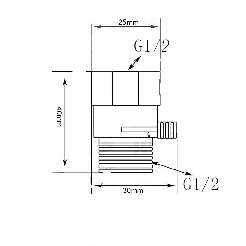 XVL Shower Head Shut-Off Valve Solid Brass 2 Pieces, Brushed