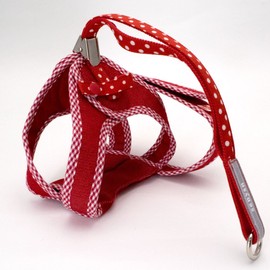 Cat Harness Double Block Type M Size Goro Nyan Original Strawberry Red M Size