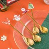 4Pcs Christmas Coffee Spoons Stainless Steel Christmas Coffee Spoon Creative