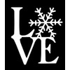 2 Pack - Love The Snow - Decal Vinyl Sticker