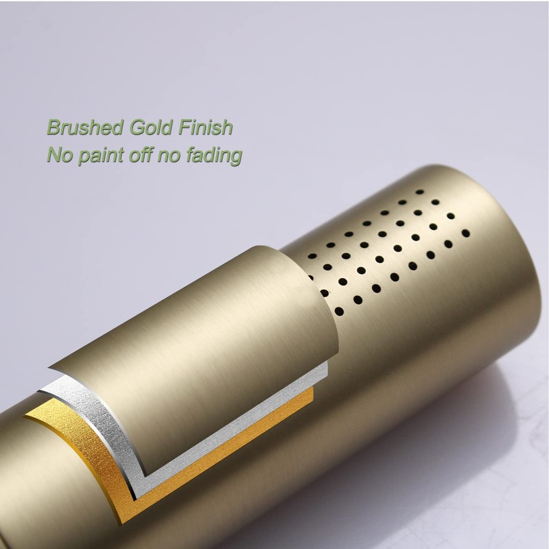 KATAIS Brushed Gold Shower Head 2 in 1 Function High