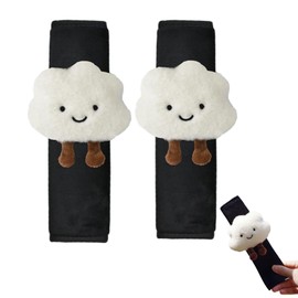 2 Pcs Car Seat Belt Pads,Seatbelt Covers Soft Car Seat Strap Shoulder Pads,Seat Belt Covers Short Plush Cartoon Design for Reusable Universal Seat Belt Cover Pad for Women Girl Car Accessories