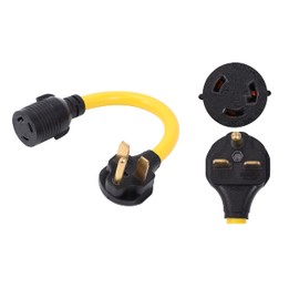 ONETAK NEMA 6-30P to L6-30R 240V 30 Amp 3 Prong Male Plug to Twist Lock 3 Prong Female Outlet Receptacle Generator Welder Dryer EV Charger Power Cord Adapter