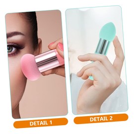 Outanaya 6pcs Handheld Beauty Sponge for Wet Dry Makeup Application Ergonomic Design Soft for Daily and Professional Use for Foundation and Concealer