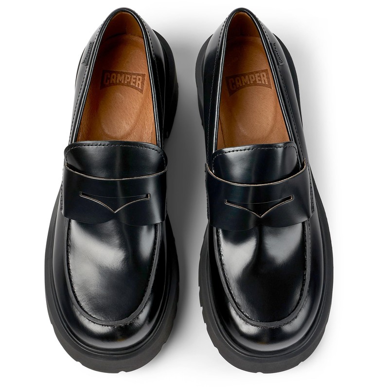 Camper Women's Moccasin, Black 002, 6