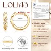 LOLIAS 14K Gold Hoops Earrings for Women 925 Sterling Silver