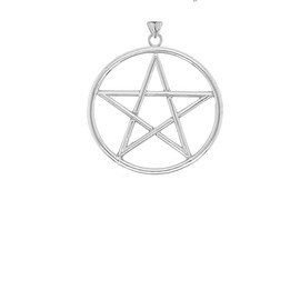 Fine Sterling Silver Pentagram Star Pendant (Small)