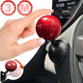 𝟯𝗠 Tape | Car Joystick Push Start Button Cover, Metal Push to Start Accessories, Starter Engine Stop Button Cover, Cool Car Accessories Interior Decor Push to Rocker, Red.