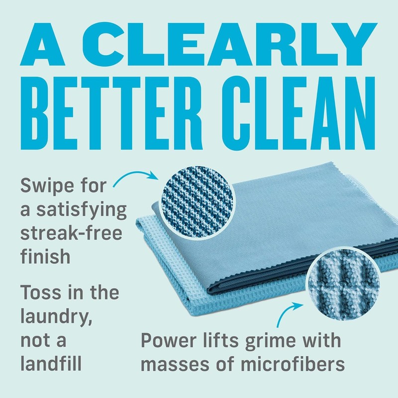 Korwex Window Cleaning Cloth, Glass Cleaning Cloth, Streaks Schatches Free.