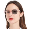 MARE AZZURO Photochromic Reading Glasses Women Blue Light Blocking Square