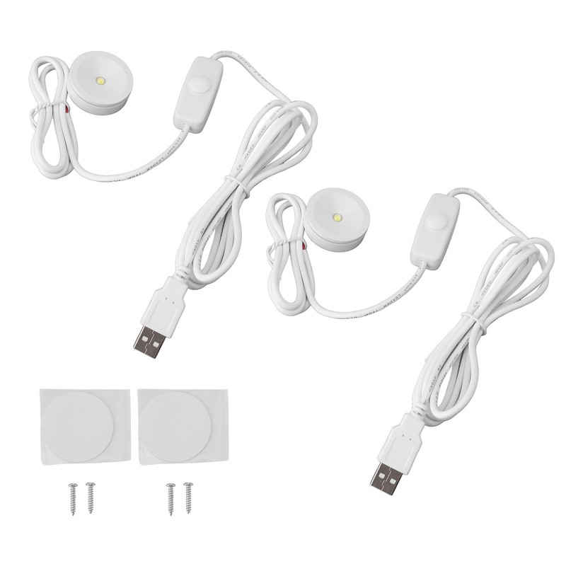 2PCS LED Spot Lights Professional 5V USB Dimmable Round Small