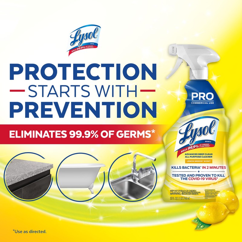 Lysol Pro All-Purpose Cleaner, Advanced Deep Cleaning Sanitizing and Disinfecting