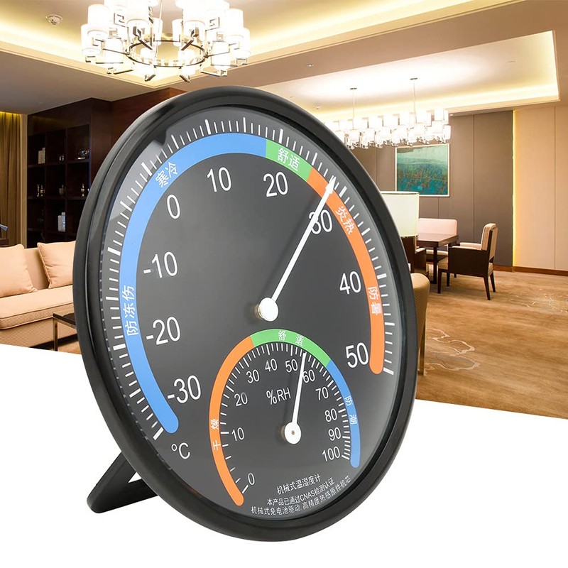 Round Thermometer with Hygrometer Wall Thermometer for Patio and Garden