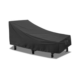 PureFit Outdoor Chaise Lounge Cover, Lounge Chair Covers Waterproof Patio Furniture Lounge Chair Cover, UV Resistant & Weatherproof, 1 Pack, 78"L x 35.5"W x 33"H Inches, Black
