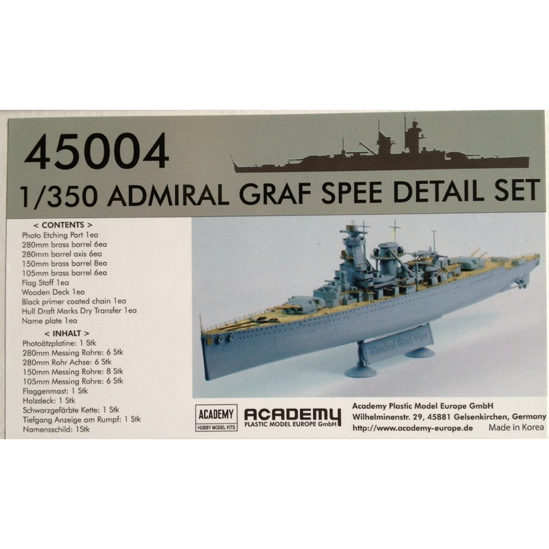 1:350 ADIMIRAL GRAF SPEE Detail Set Academy 45004