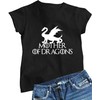 Go All Out Small Black Womens Mother of Dragons T-Shirt