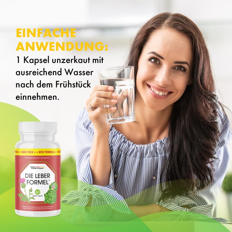 The Liver Formula Capsules - with Natural Ingredients - Suitable
