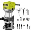DEWINNER Woodworking Electric Flush Router 710W 13000-33000RPM, 6 Variable Speeds, 3 Clamps 1/4 "6mm & 8mm, Professional Laminator with Accessories