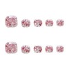 24pcs/set Press On Toenails for Women and Girls Glitter Fake