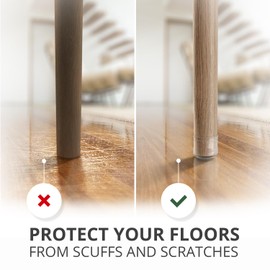 X-Protector Silicone Chair Leg Floor Protectors with Non-Slip Furniture Pads - 24 PCS 1.3" - 2" - Anti-Slip Chair Leg Covers - Non-Skid Furniture Leg Caps - Furniture Pads for Hardwood Floors!