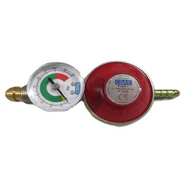 Propane Regulator with G7 Nut & Gauge (37mbar Pressure)