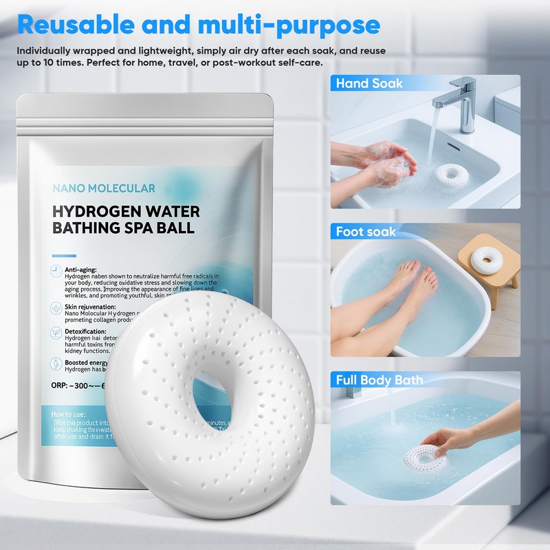 Hydrogen Bath Ball Tablets Bombs for Muscle & Stress Relief