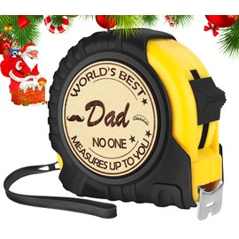 Gifts for Dad, Christmas Dad Gifts from Daughter Son, Gifts for Men 7.5M Wood Engraved Tape Measure Dad Gifts, Father's Day Gift for Dad, Stocking Stuffers for Men, Cool Tool Christmas Gifts for Dad