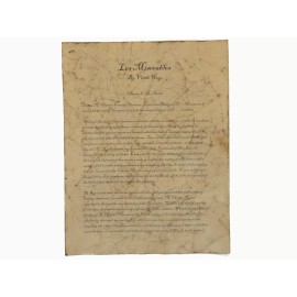 Les Miserables - Hand Antiqued First Page Reproduction