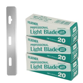 Feather Artist Club ProLight Razor Blades - (3 Pack of 20) - Single Straight Edge Razor Blade Refills for Shaving - For Men, Women, & Barbers