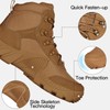 FREE SOLDIER Men's Waterproof Hiking ... Military Boots(Brown, US 9.5W)