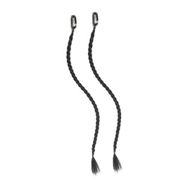 TENOL Clip in Braid Hair Extensions for Women 17.72 inch for Traveling Makeup Holiday, Black