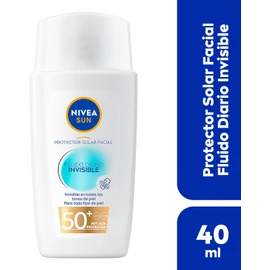 NIVEA SUN Protector Solar Facial Fluido Diario con Niacinamida (40 ml) Efecto Mate y Antioxidantes, FPS 50+ UVA/UVB, Refrescante, ligero y no grasoso