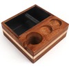 Kmise Natural Walnut Espresso Accessories Organizer Box Fits Espresso Distributor,Tamping