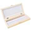 Microscope Slide Storage Box, Wooden Microslide Box, Holds 50 Place