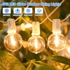 100ft 2-Pack Outdoor G40 LED Globe String Lights Dimmable Shatterproof