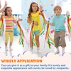 12 Pcs Rainbow Dance Ribbons for Kids with Bells Elastic