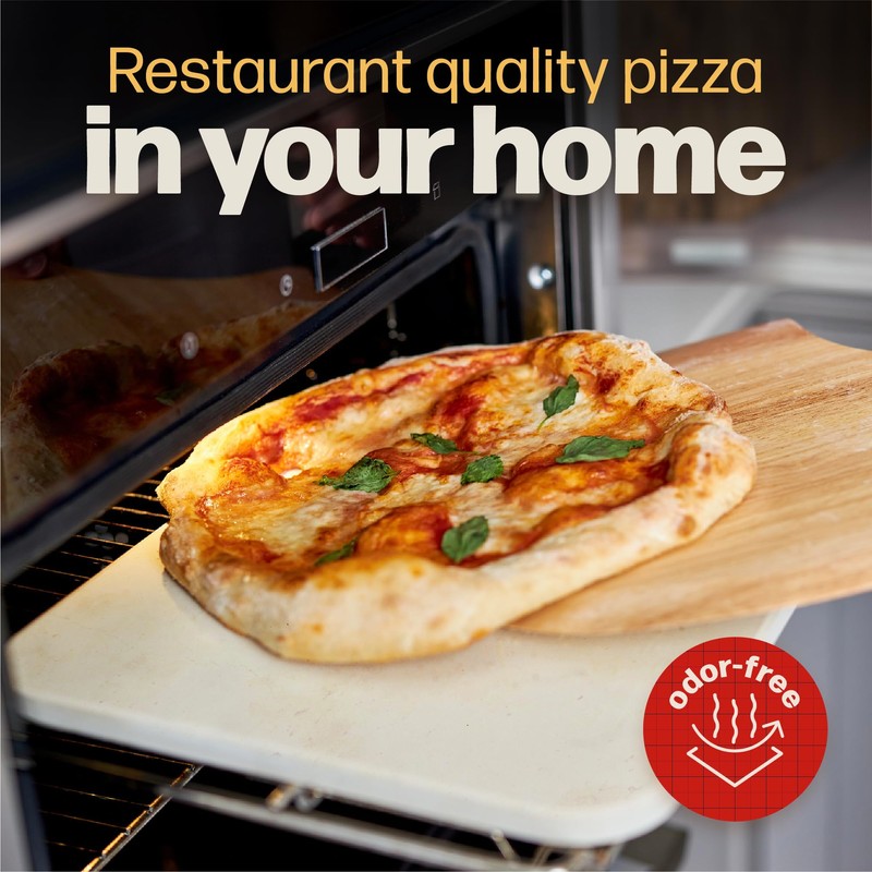 HANS GRILL PIZZA STONE | Rectangular Pizza Stone For Oven