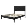 Allewie Full Size Upholstered Platform Bed Frame with Adjustable Headboard,