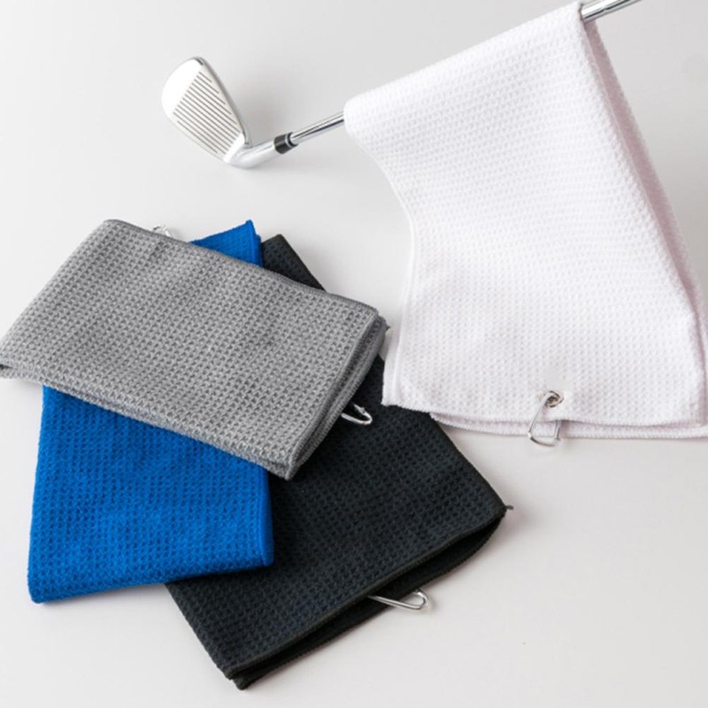 4 Packs Tri Fold Microfiber Towels Set Microfiber Fabric Waffle