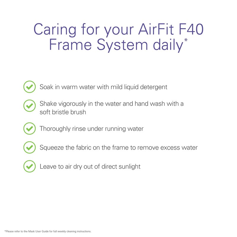 ResMed AirFit F40 Replacement Frame System (Without Headgear) - Medium