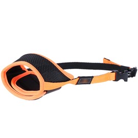 Dog Muzzle, Dog Muzzle to Prevent Biting, Dog Muzzle, Breathable Mesh and Durable Nylon Dog Muzzle with Adjustable Loop (Orange), L