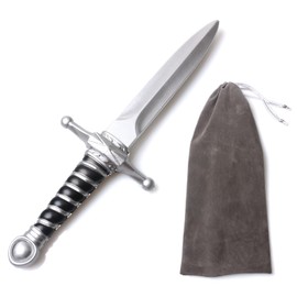 Hoappa Foam Training Dagger with Large Storage Drawstring Bag for martial arts training, Sturdy Realistic Fake Knife for Costume Accessory, 1 Pack