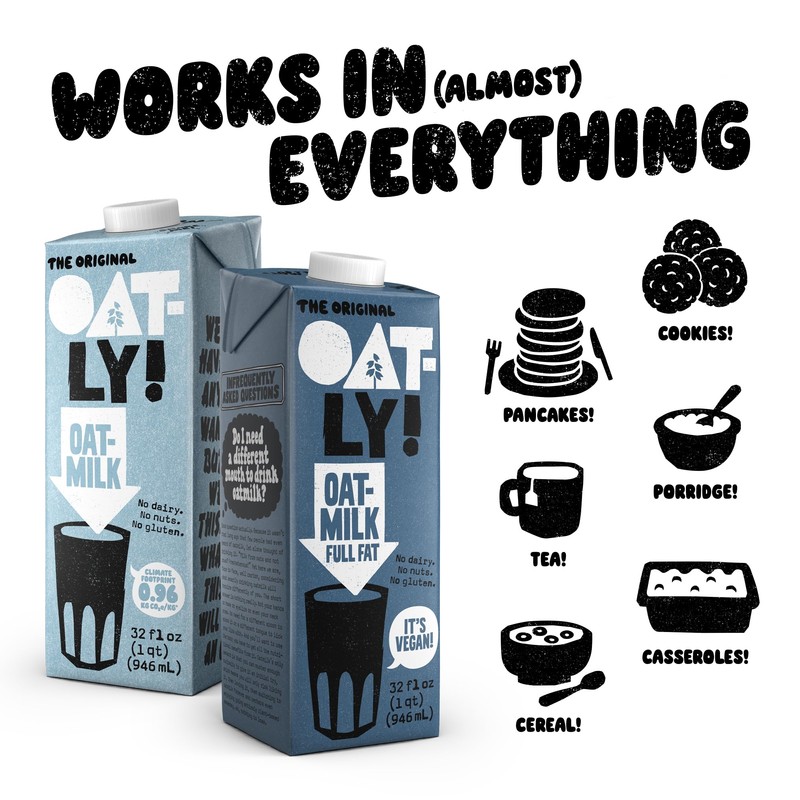 Oatly Full Fat Oatmilk – Creamy, Plant-Based Whole Milk Alternative
