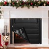 LUCKIPLUS Fireplace Cover, Indoor Fireplace Blanket with Hook & Loop