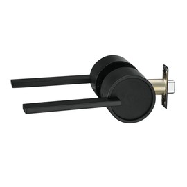 Berlin Modisch Zero Gravity Urban Series Passage Lever Door Handle Non-Locking Lever Set [for Hallway or Closet Doors] Reversible Heavy Duty – Iron Black Finish