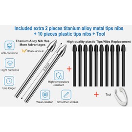 for Remarkable 2 Pen Tips Replacement Compatible Nibs for Remarkable 2 1 Marker Plus Pencil Kindle Scribe Basic and Premium Pen Stylus Tip, 12 Pieces with Tool