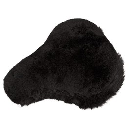 Reissner Lambskin Bicycle Saddle Cover Lambskin Combined with Faux Fur Wreath (FSB C)