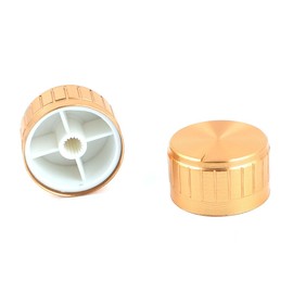uxcell a14100700ux0858 Knurled Shaft Potentiometer Control Knobs, 17 mm x 30 mm, 2 Piece, Rotary Buttons 6 mm Diameter
