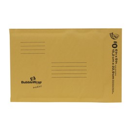Duck Brand Kraft Bubble Mailers, 0-6 x 9 Inches, 5-Pack (284691), Tan